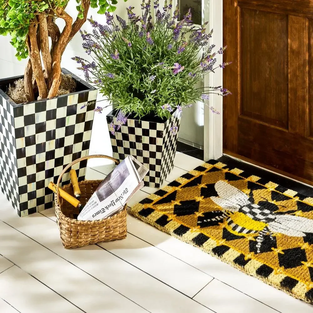 NEW Mackenzie-Childs Honeycomb with Bees Entrance Mat